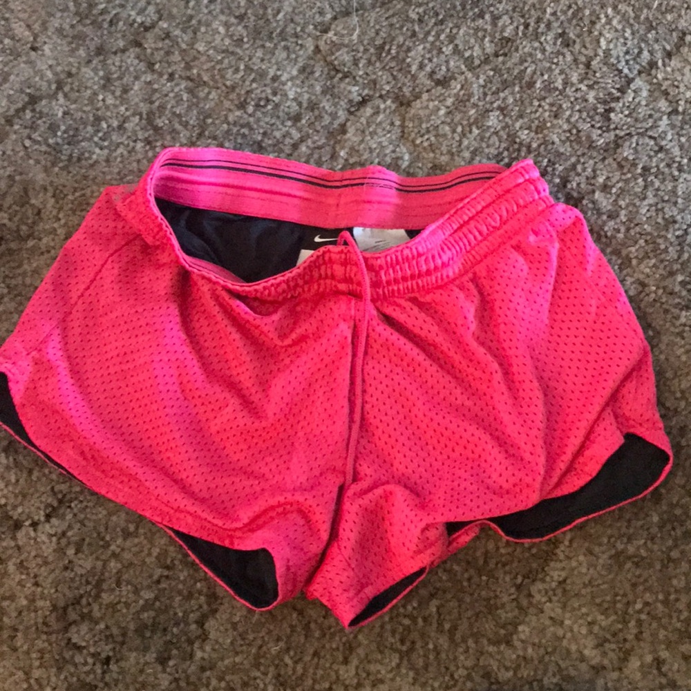 Pink nike shorts